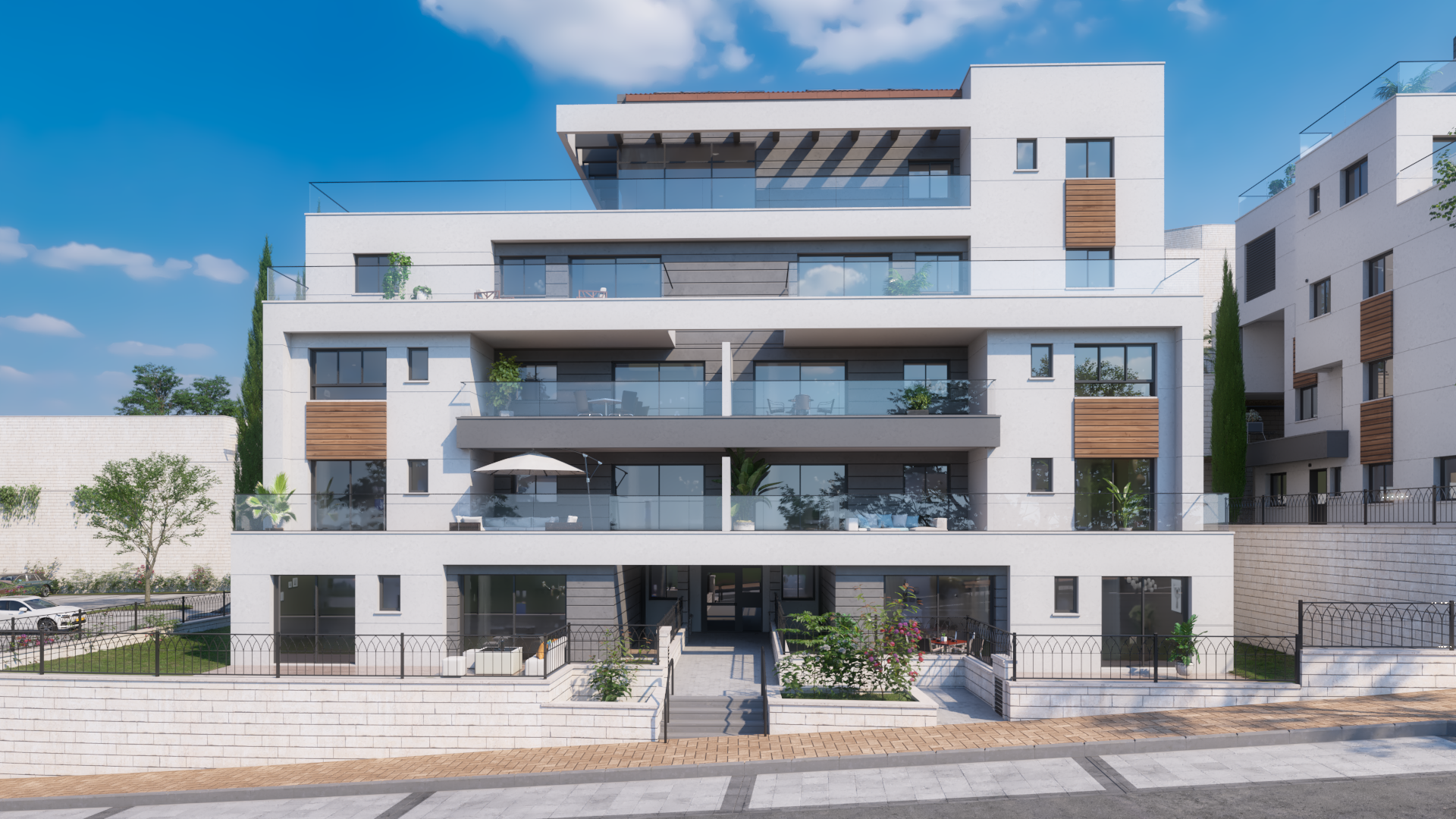 הדמיית בניין בפרויקט 'הירוקה בעופרים'