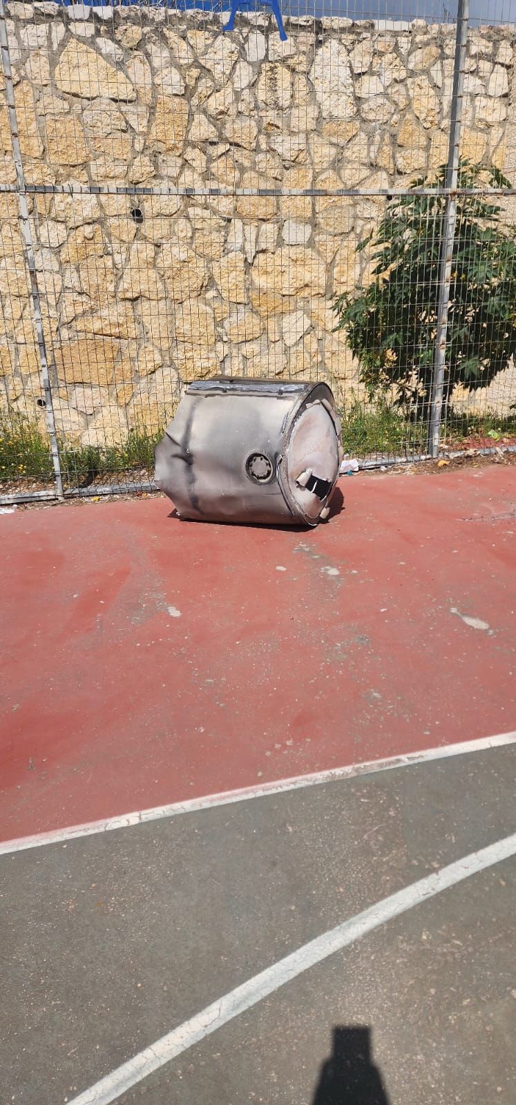 שבר מיירט במגרש כדורגל בצור הדסה