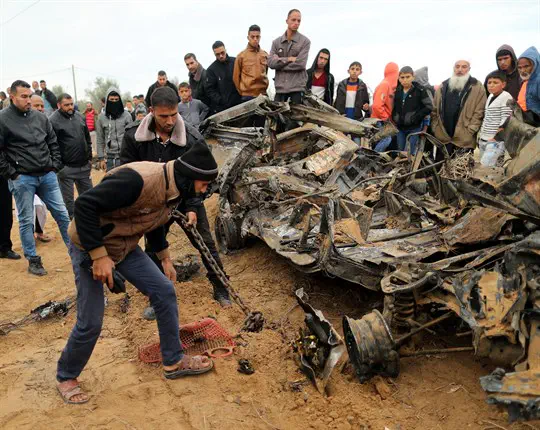 זירת האירוע בעזה בה נפל הקצין